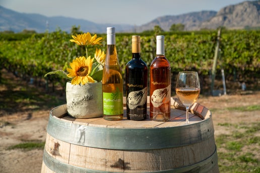 Tasting room fee at Mythology Vineyard